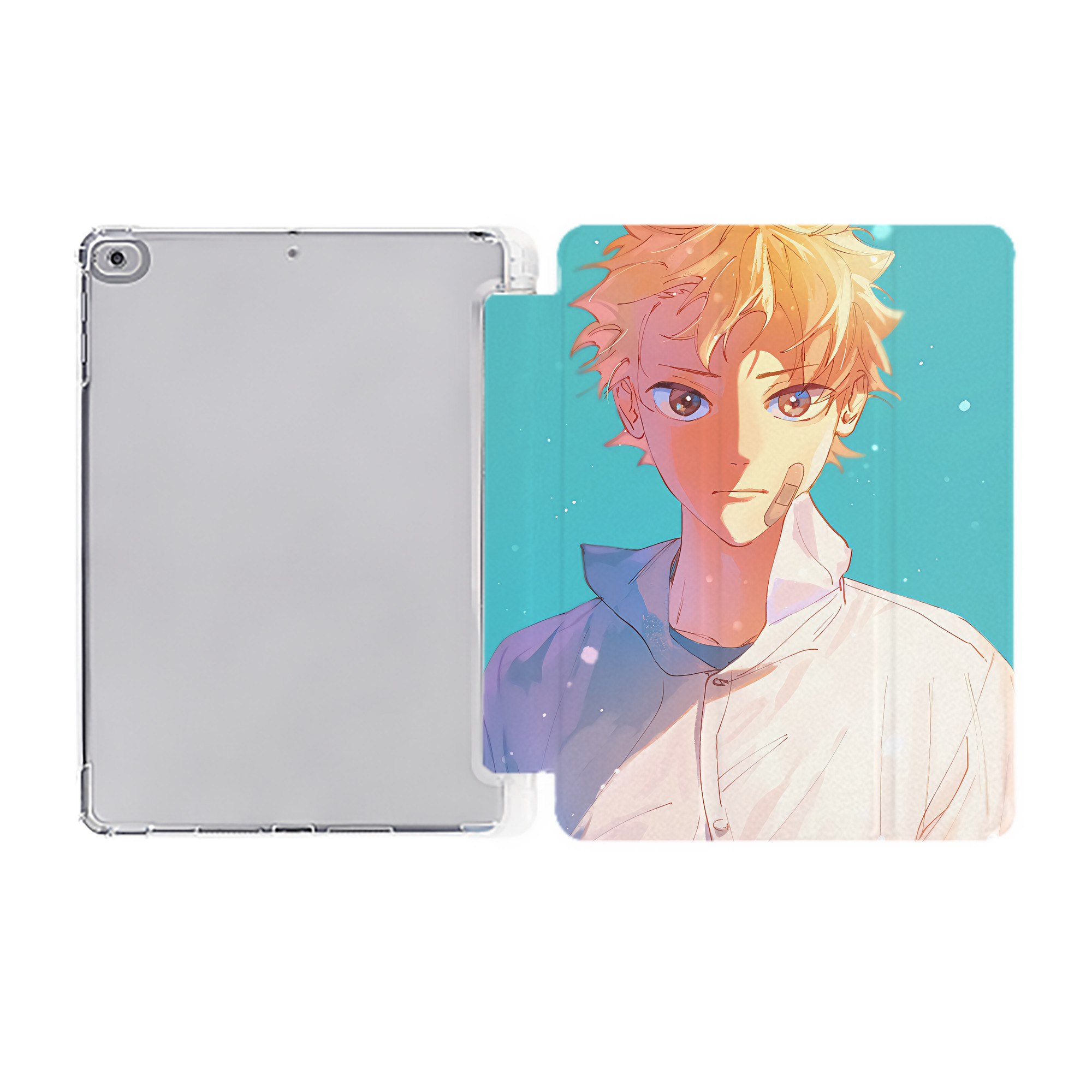 （画像用） ハイキュー!! Haikyu!! IPad ケース ペン収納付き 三つ折りスタンド PUレザー×シリコン 対応機種9.5/10.5/10.9インチ